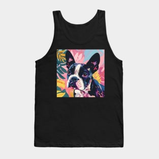 Retro Boston Terrier: Pastel Pup Revival Tank Top